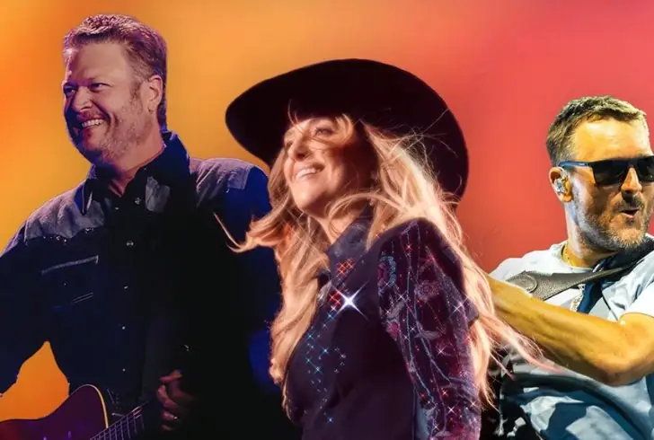 Country stars on live stage